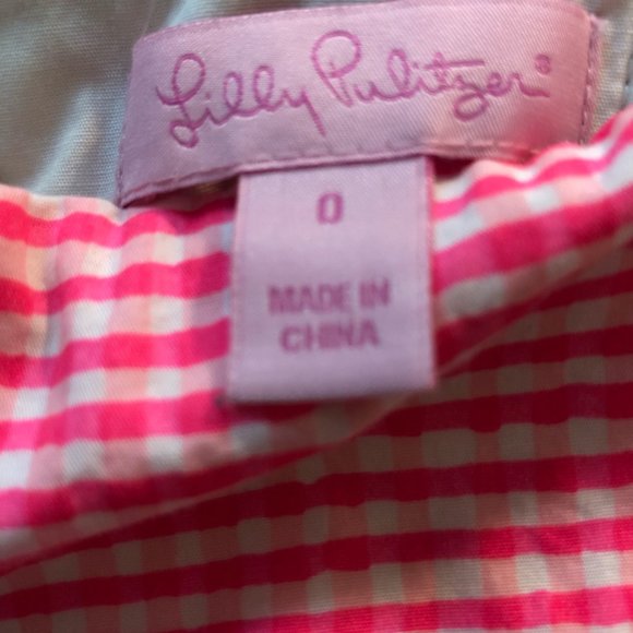 Lilly Pulitzer Gingham Dress Size 0 - Picture 3 of 4
